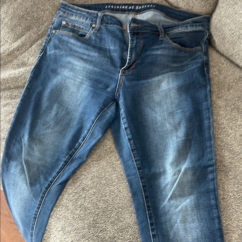 Articles Of Society Blue Skinny Jeans with Fading